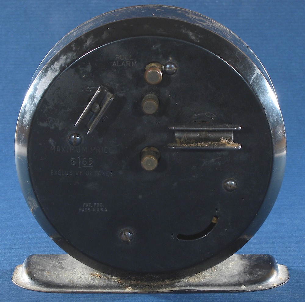 Westclox Waralarm Black Metal Case. Westclox Waralarm Black Metal Case Clock Example Photo