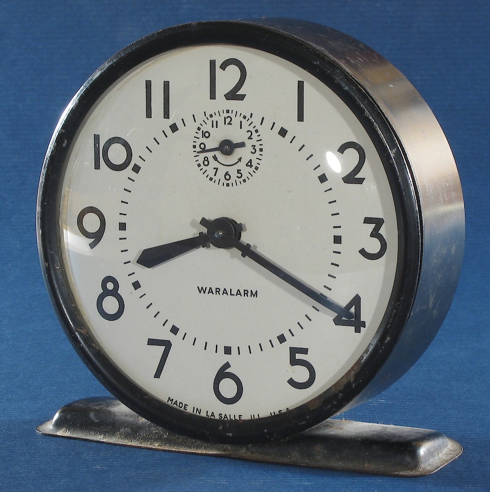 Westclox Waralarm Black Metal Case. Westclox Waralarm Black Metal Case Clock Example Photo