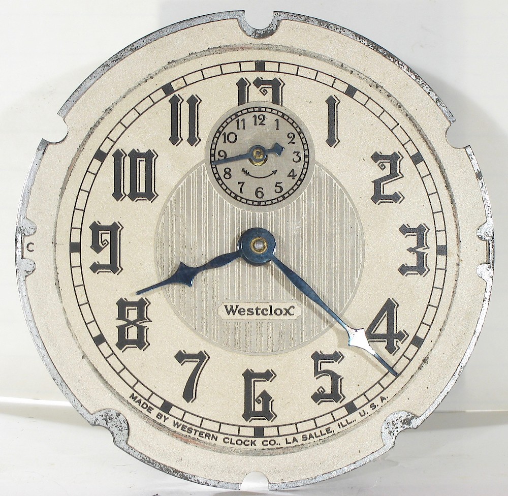 Westclox La Salle Dura Case 61c. Left dial tab has a "C" on it!