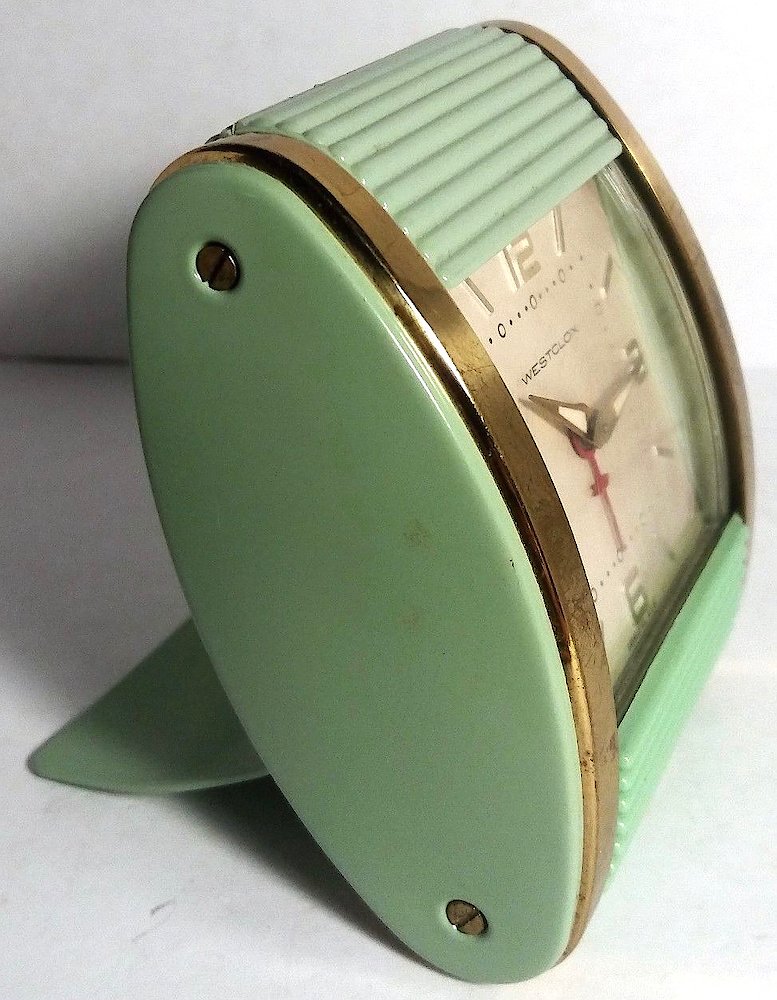 Westclox Travalarm Seafoam Green. Westclox Travalarm Seafoam Green Clock Example Photo