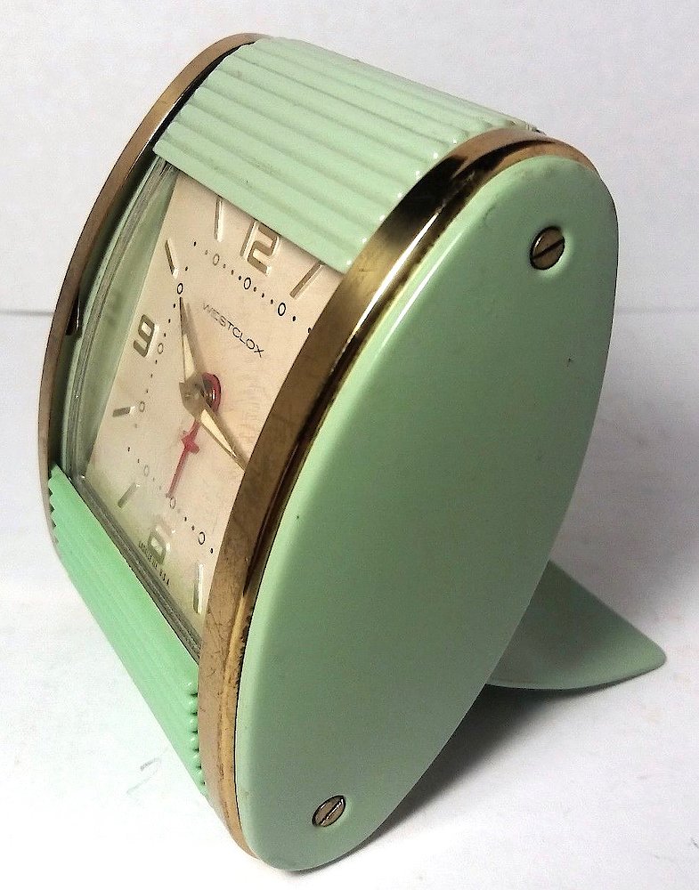 Westclox Travalarm Seafoam Green. Westclox Travalarm Seafoam Green Clock Example Photo