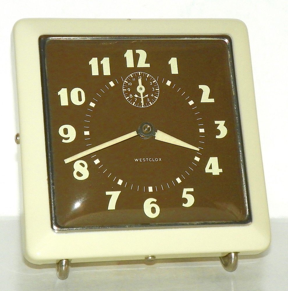 Westclox Spur Style 1 Ivory Luminous. Westclox Spur Style 1 Ivory Luminous Clock Example Photo