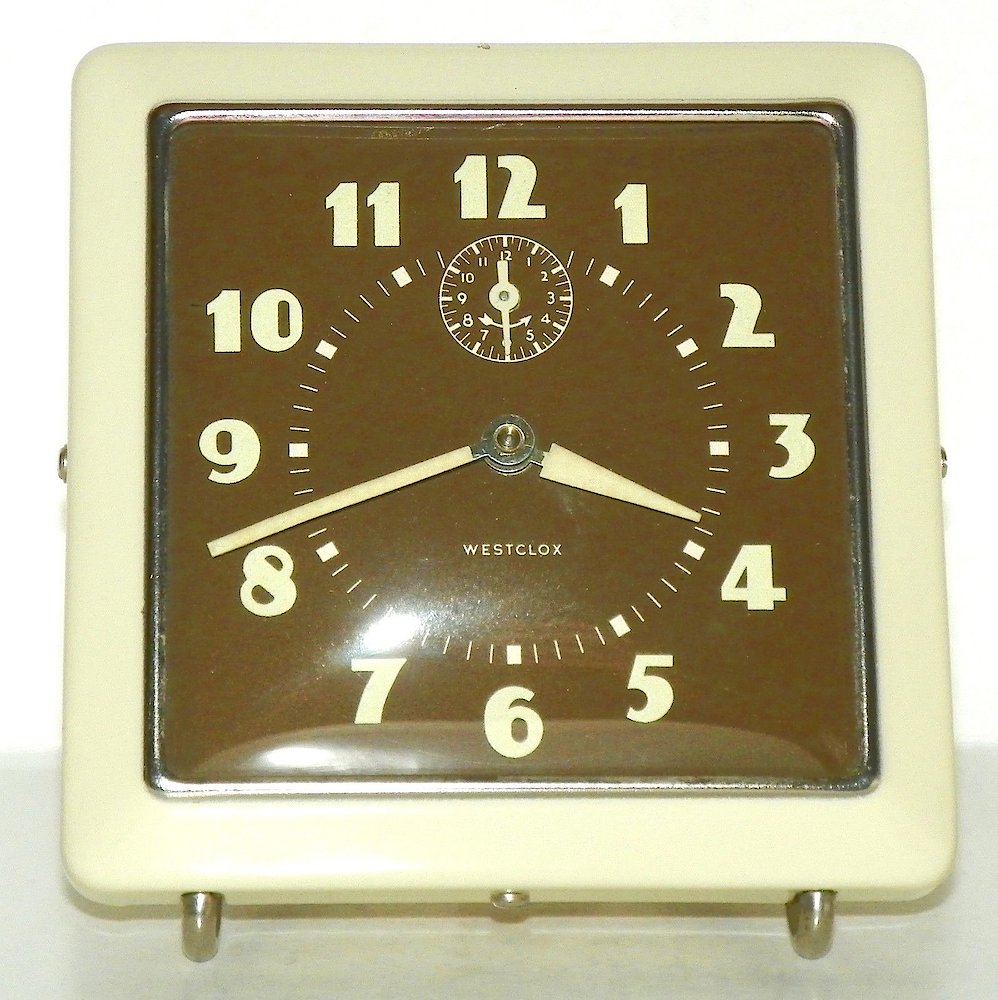 Westclox Spur Style 1 Ivory Luminous. Westclox Spur Style 1 Ivory Luminous Clock Example Photo