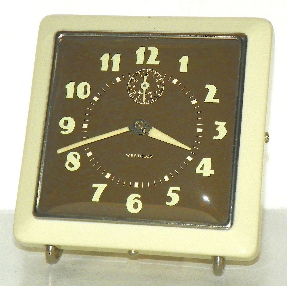 Westclox Spur Style 1 Ivory Luminous. Westclox Spur Style 1 Ivory Luminous Clock Example Photo