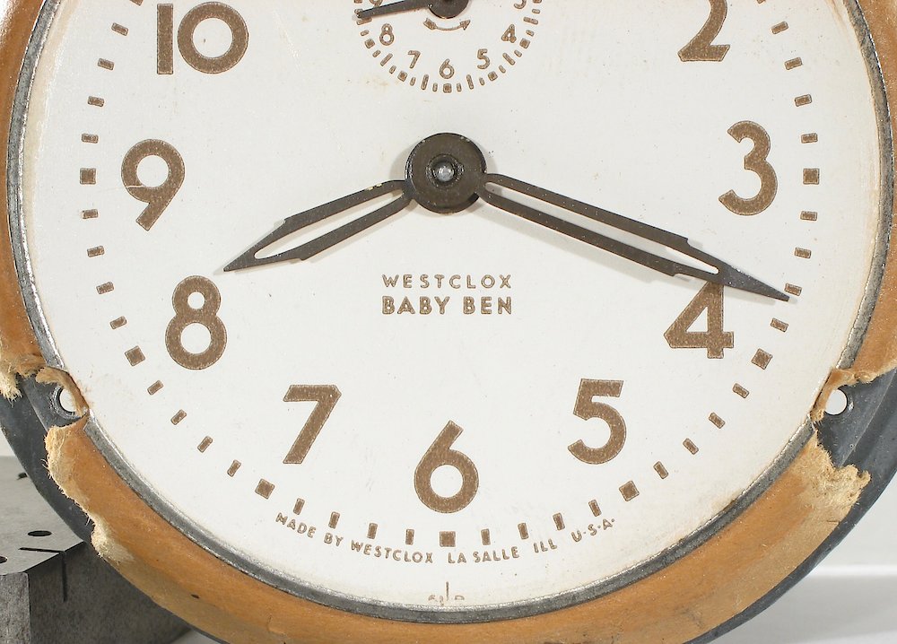 Westclox Baby Ben Style 5 Olive Drab Plain. Westclox Baby Ben Style 5 Olive Drab Plain Clock Example Photo