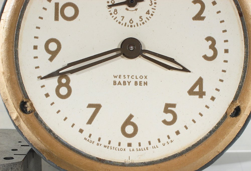 Westclox Baby Ben Style 5 Olive Drab Plain. Westclox Baby Ben Style 5 Olive Drab Plain Clock Example Photo