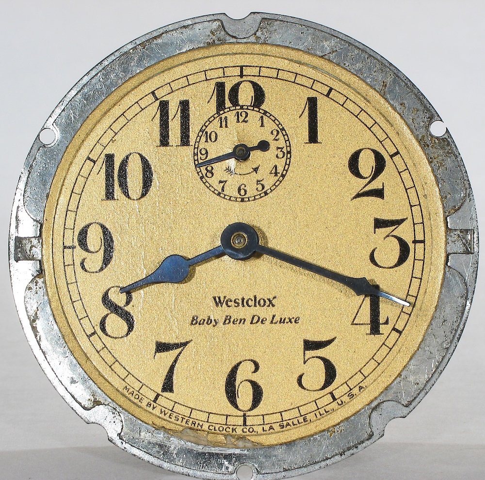 Westclox Baby Ben Style 2 Old Rose Crackle Non Luminous. Westclox Baby Ben Style 2 Old Rose Crackle Non Luminous Clock Example Photo