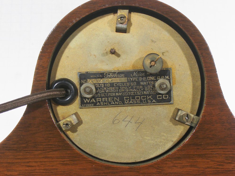 Telechron 331 Plymouth. Telechron 331 Plymouth Clock Example Photo