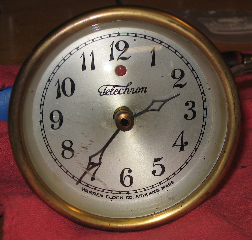 Telechron 331 Plymouth. Telechron 331 Plymouth Clock Example Photo