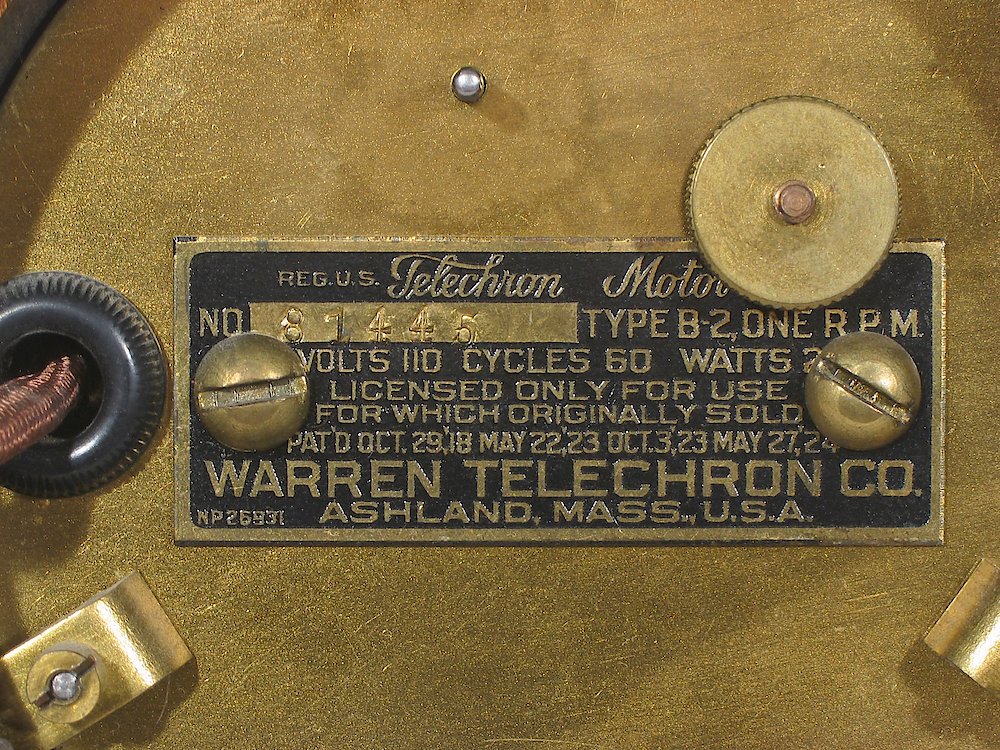 Telechron 322. Telechron 322 Clock Example Photo