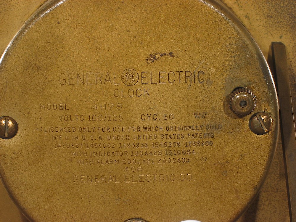 General Electric 4h78. General Electric 4h78 Clock Example Photo