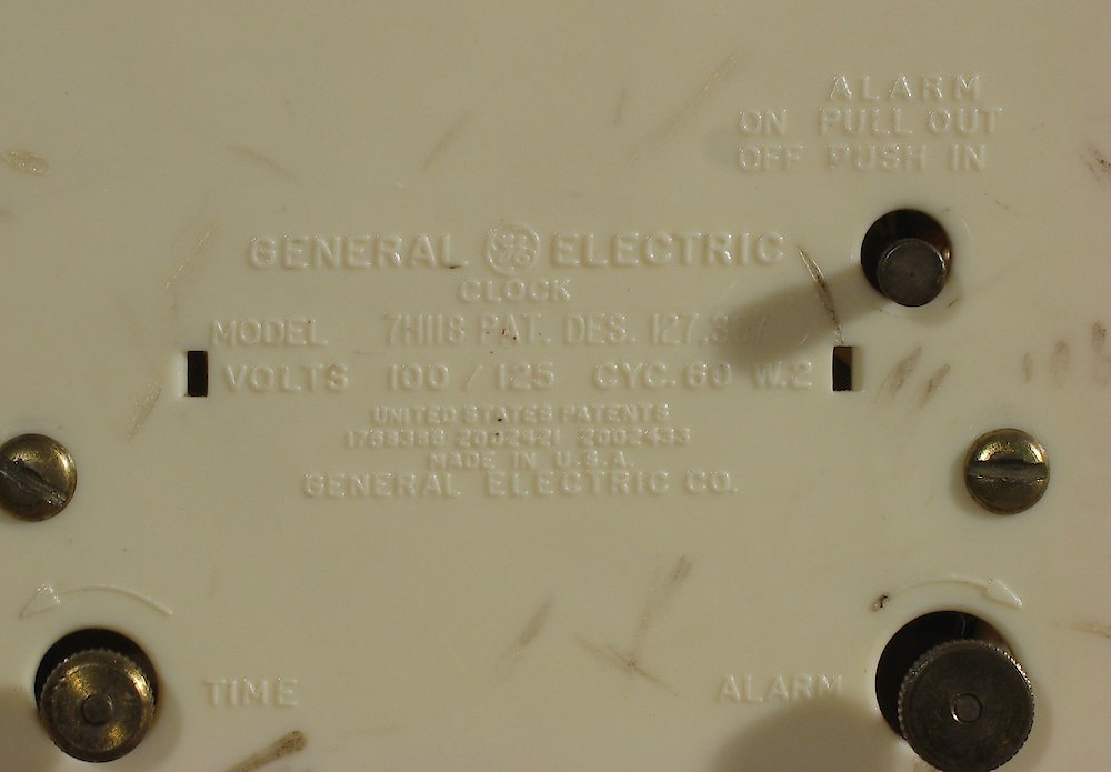 General Electric 7h118l. General Electric 7h118l Clock Example Photo