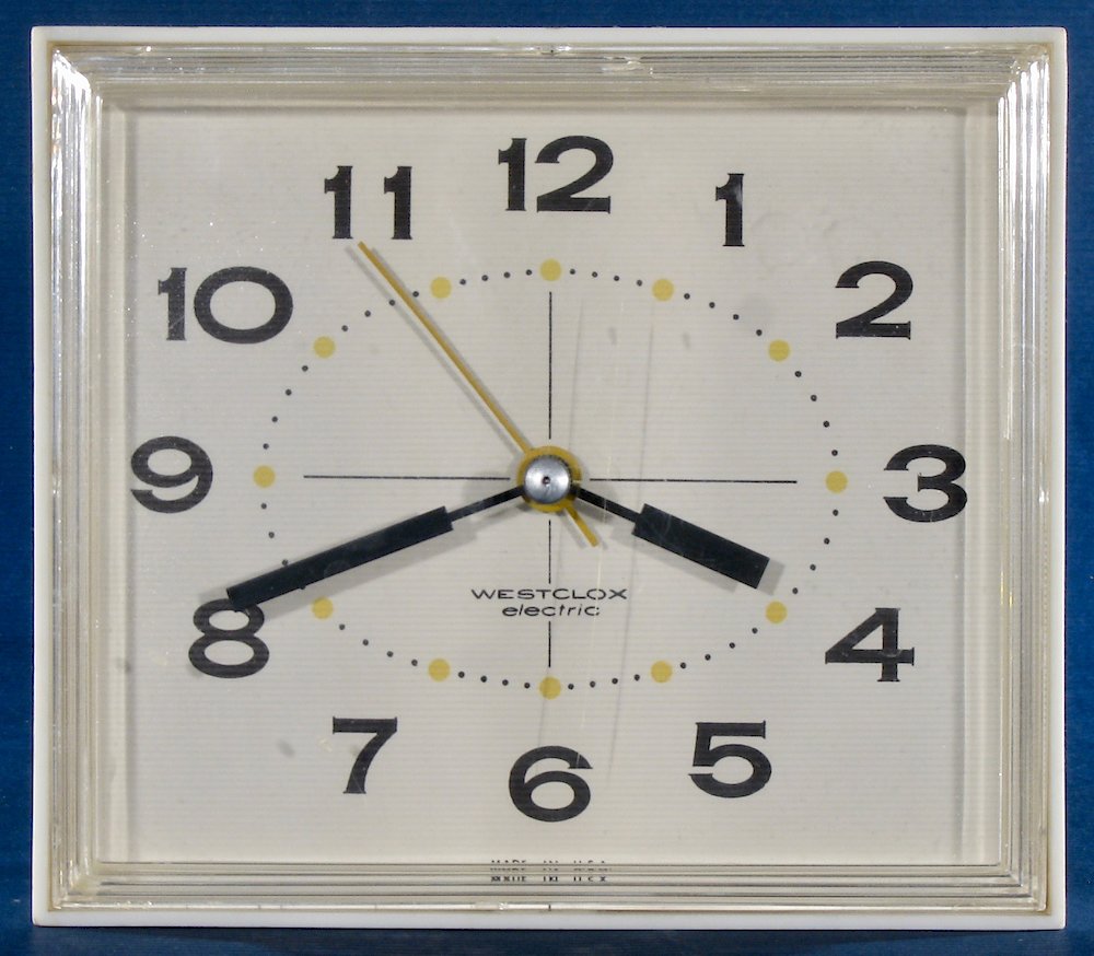 Westclox Nile White. Westclox Nile White Clock Example Photo