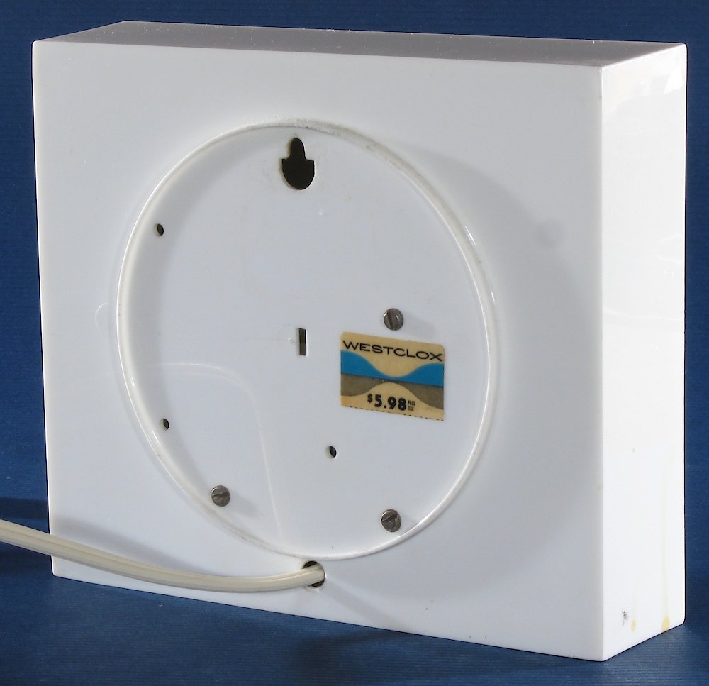 Westclox Nile White. Westclox Nile White Clock Example Photo