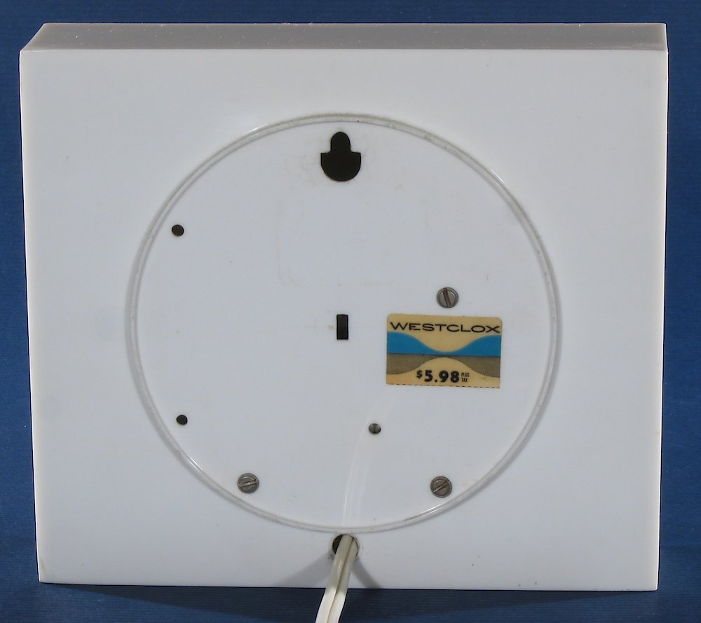 Westclox Nile White. Westclox Nile White Clock Example Photo