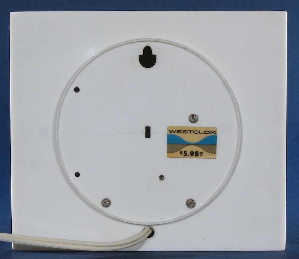 Westclox Nile White. Westclox Nile White Clock Example Photo