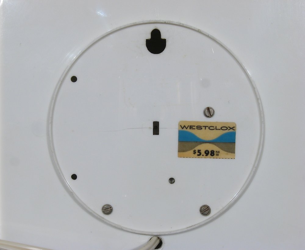 Westclox Nile White. Westclox Nile White Clock Example Photo