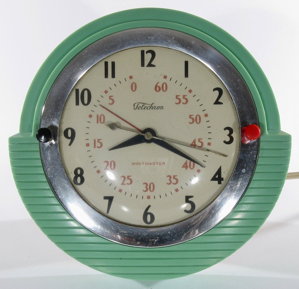 Telechron 2h17 Green. Telechron 2h17 Green Clock Example Photo