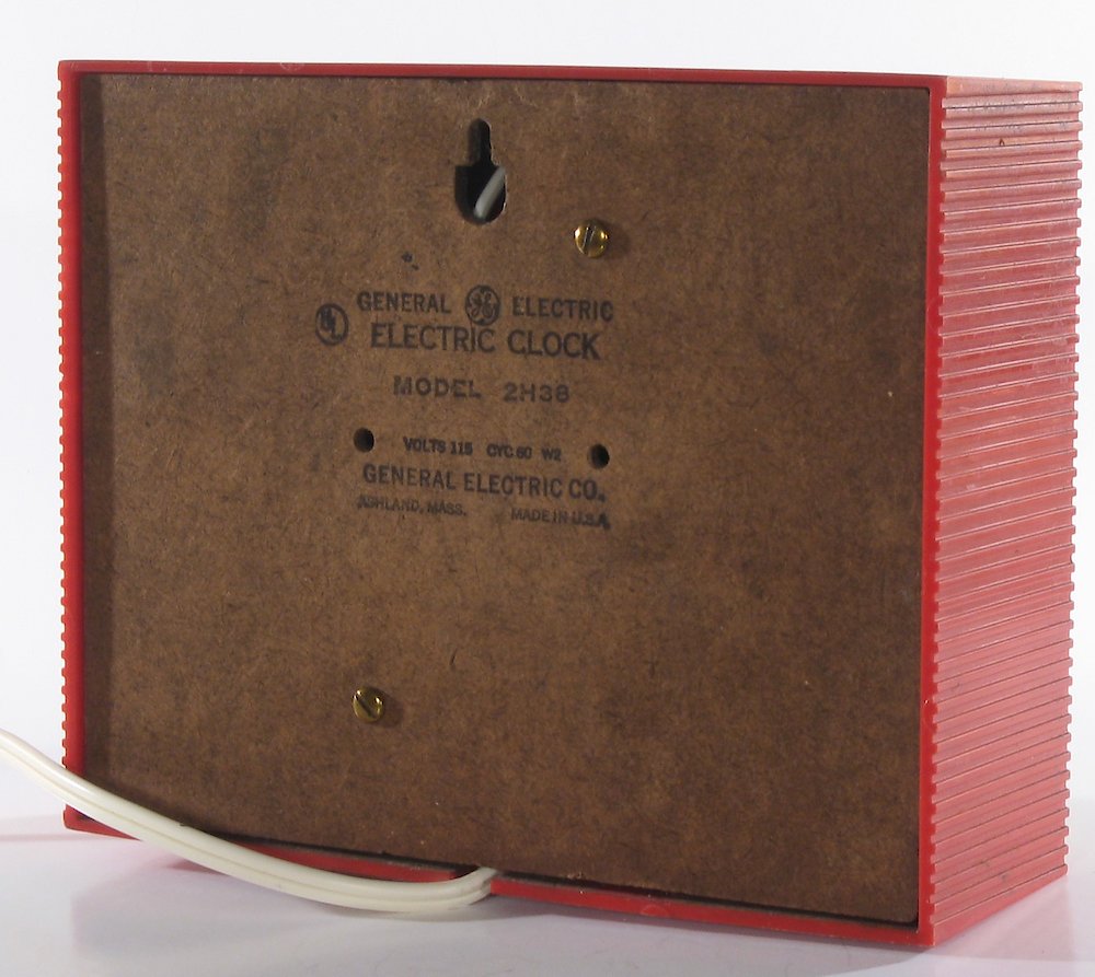 General Electric 2h38 Red. General Electric 2h38 Red Clock Example Photo