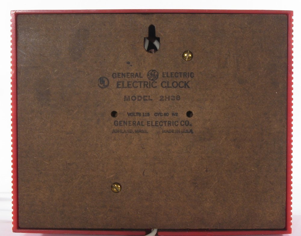 General Electric 2h38 Red. General Electric 2h38 Red Clock Example Photo