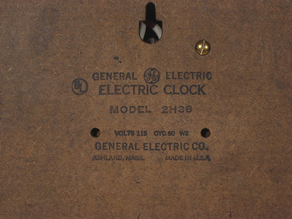 General Electric 2h38 Red. General Electric 2h38 Red Clock Example Photo