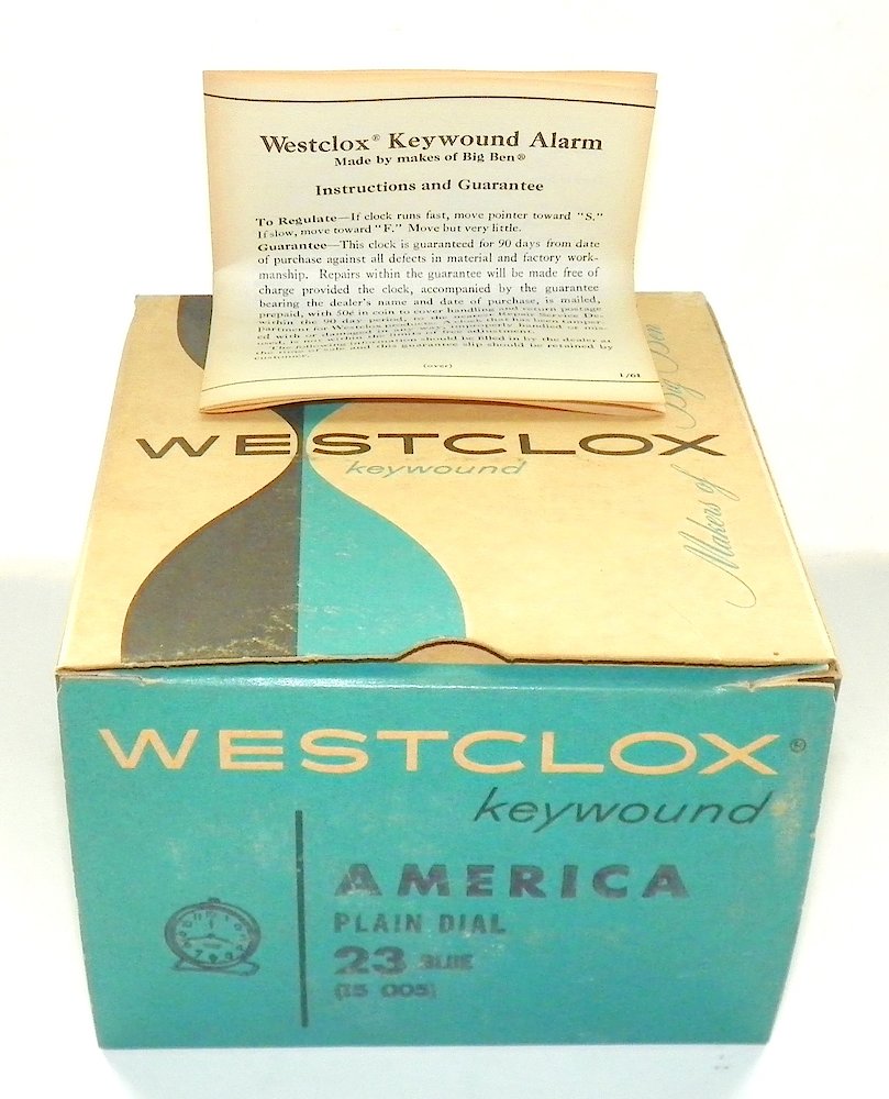 Westclox America Style 6 Blue. Westclox America Style 6 Blue Clock Example Photo