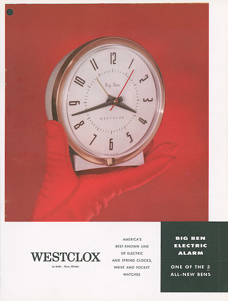 Westclox 1956 Brochure > 1. New Style 7 Big Ben Electric