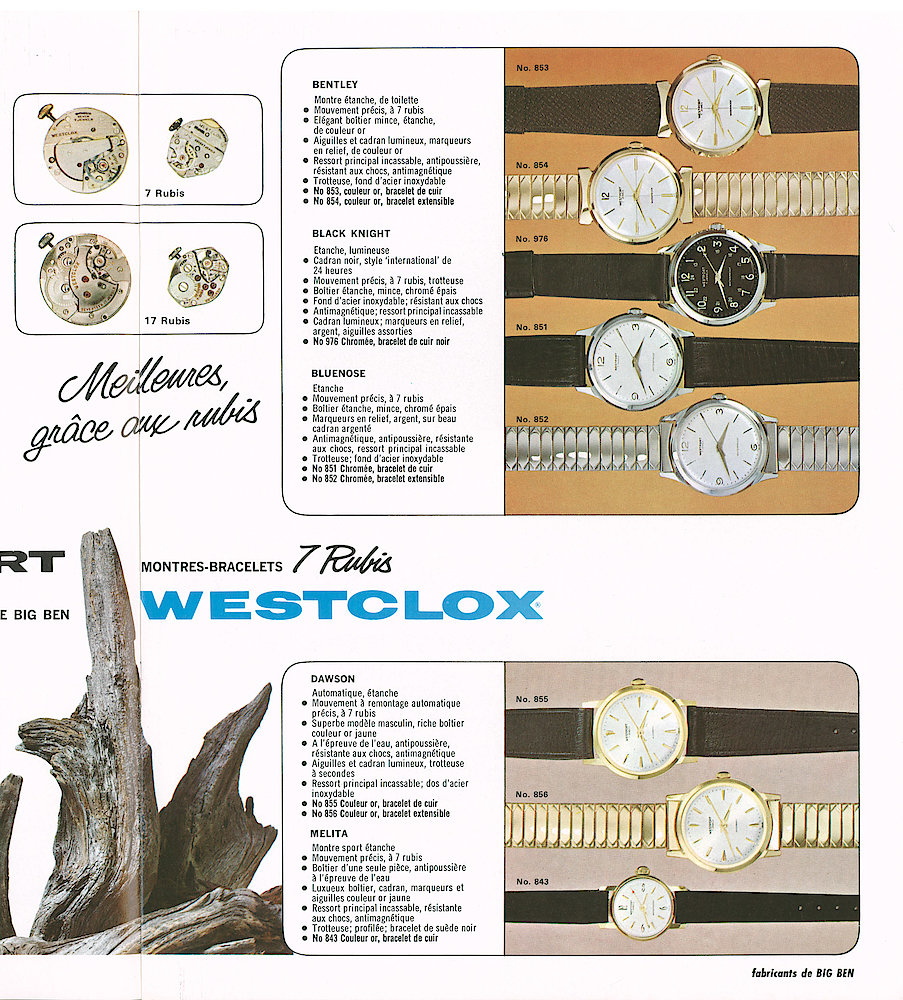 Westclox Canada 1964 Catalog, French > 7