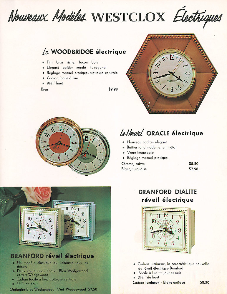 Westclox Canada Brochures, 1966 > 5-New-Models