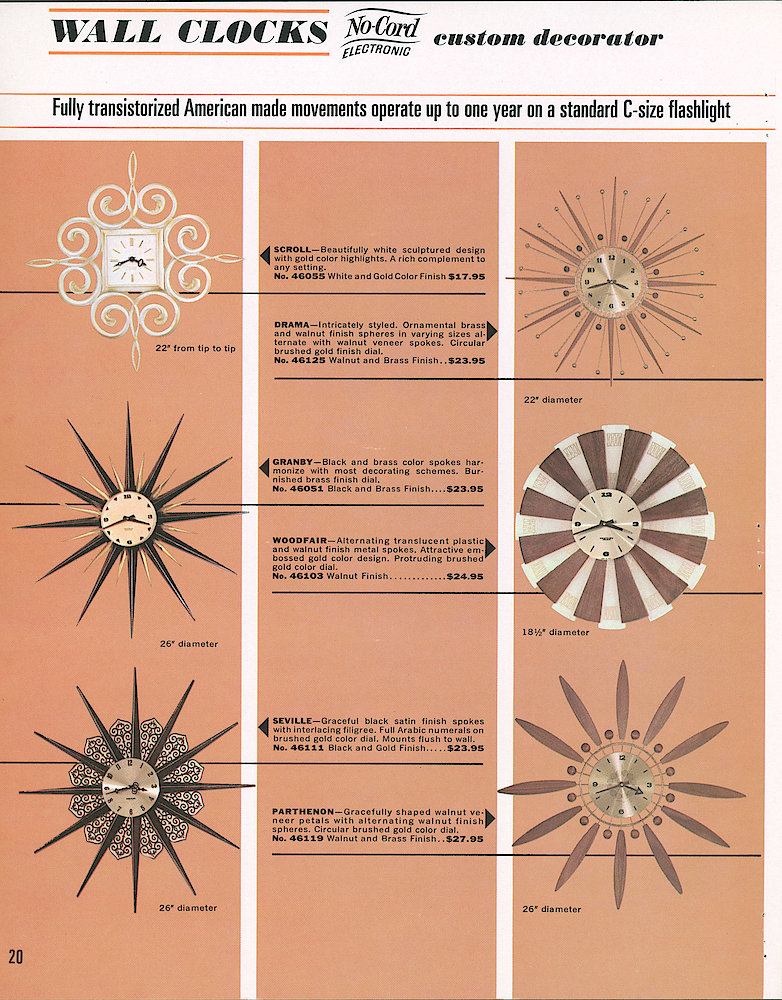 Westclox 1967 - 1968 Catalog (Partial) > 20