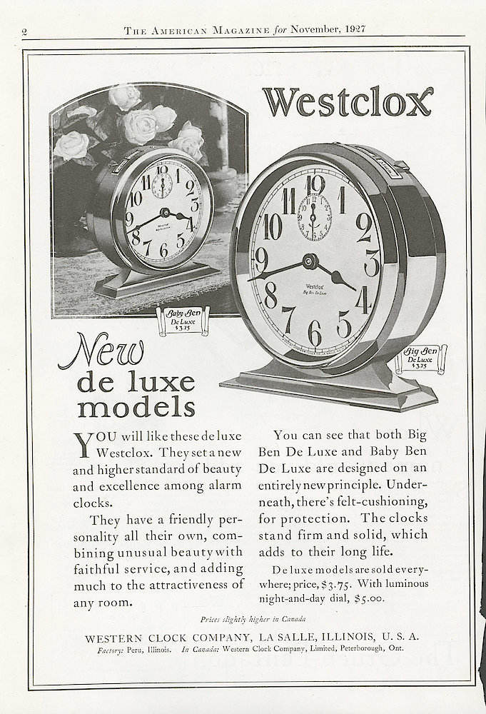 November 1927 The American Magazine, p. 2