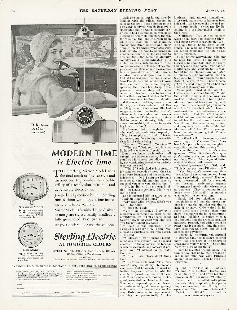 June 13, 1931 Saturday Evening Post, p. 94