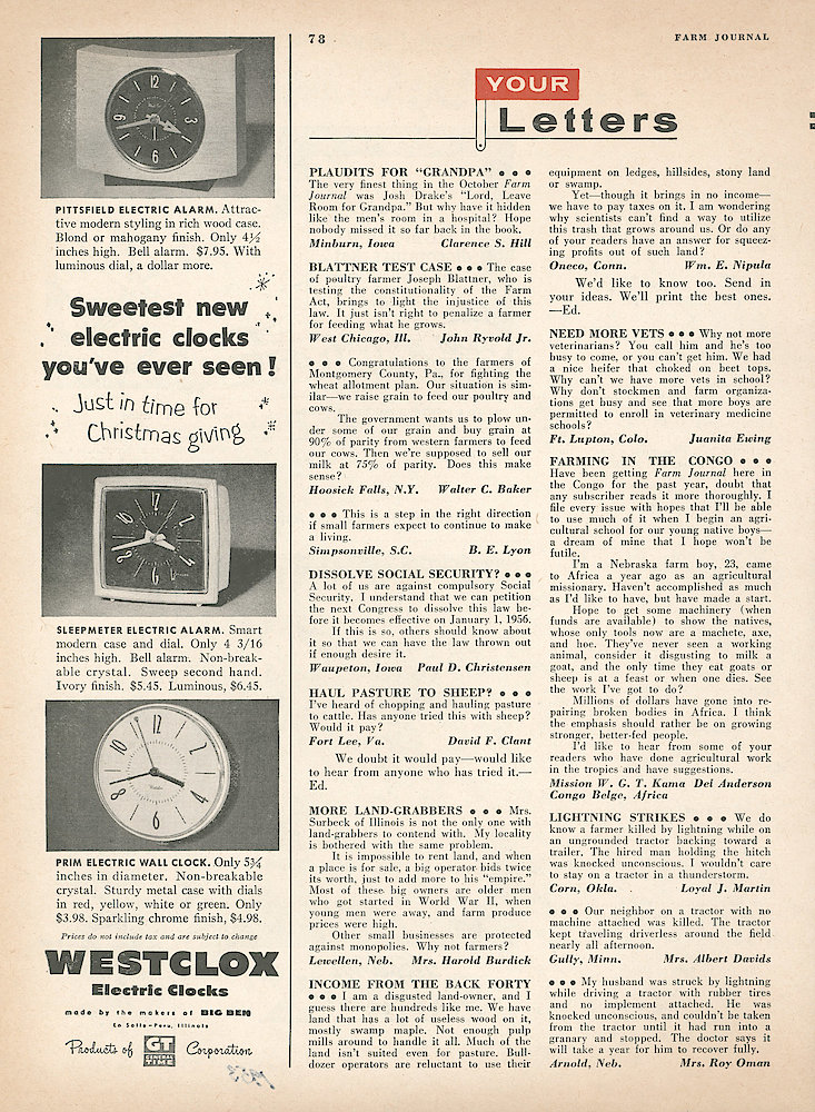 December 1954 Farm Journal, p. 178