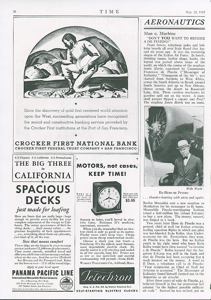 May 22, 1933 Time Magazine, p. 36