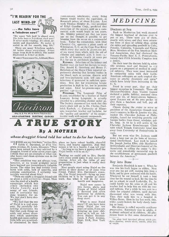 April 9, 1934 Time Magazine, p. 52