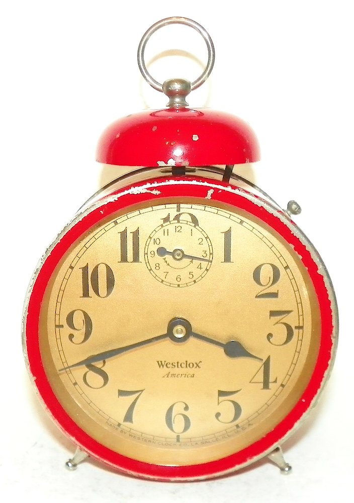 Westclox America Style 2a Red. Westclox America Style 2a Red Clock Example Photo