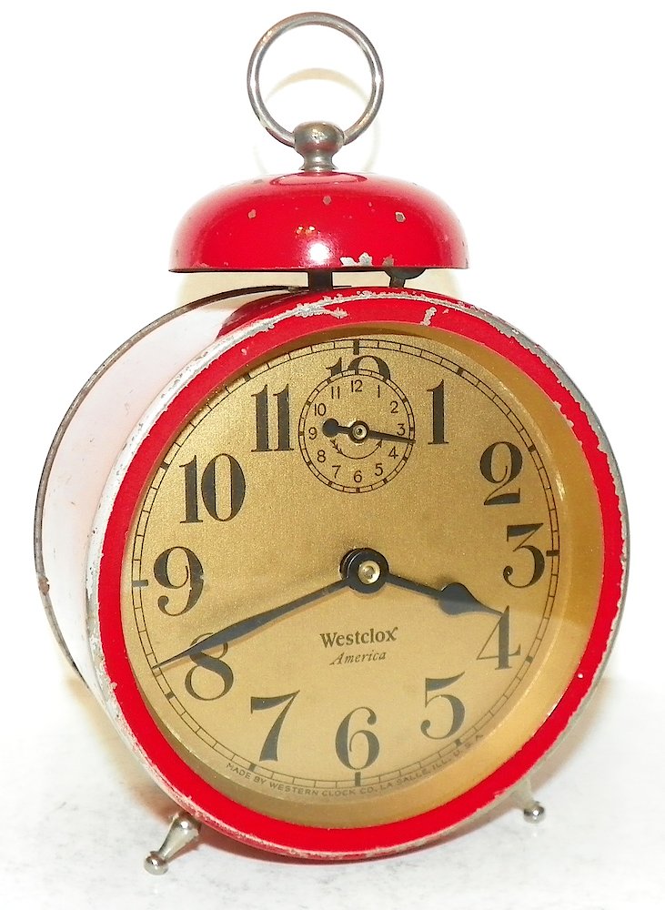 Westclox America Style 2a Red. Westclox America Style 2a Red Clock Example Photo