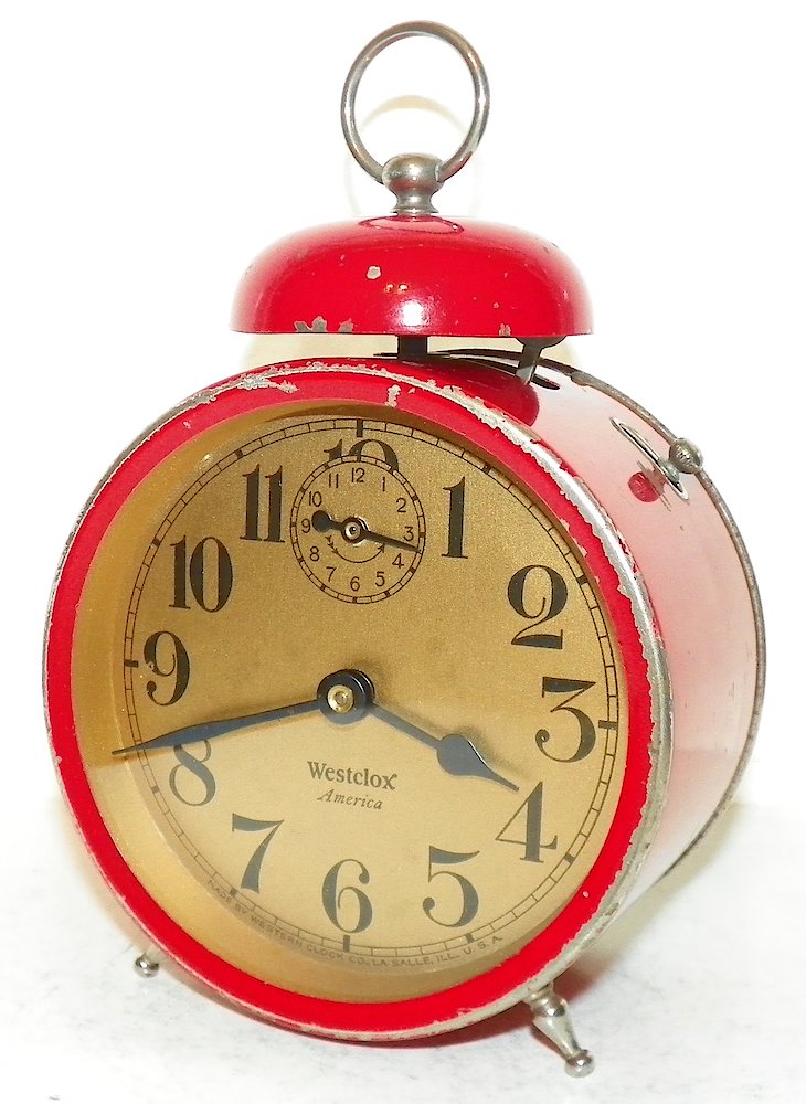 Westclox America Style 2a Red. Westclox America Style 2a Red Clock Example Photo