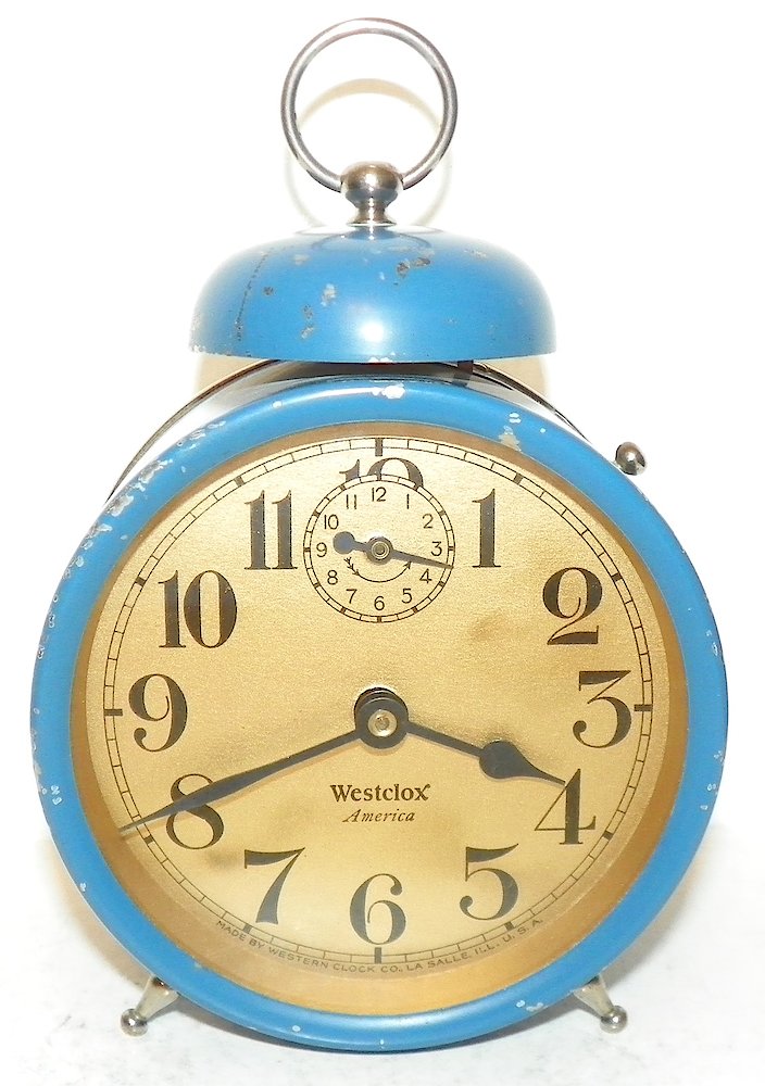 Westclox America Style 2a Blue. Westclox America Style 2a Blue Clock Example Photo