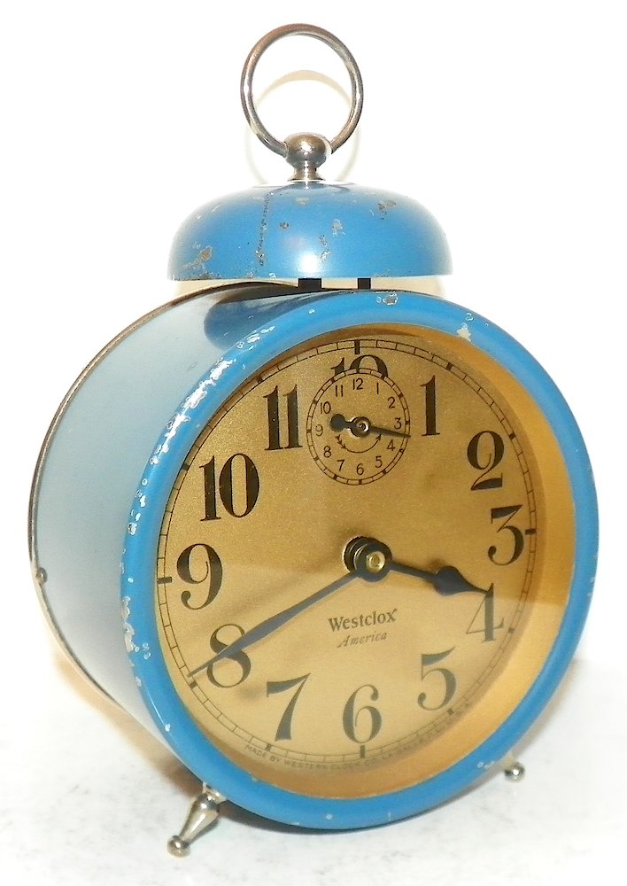 Westclox America Style 2a Blue. Westclox America Style 2a Blue Clock Example Photo