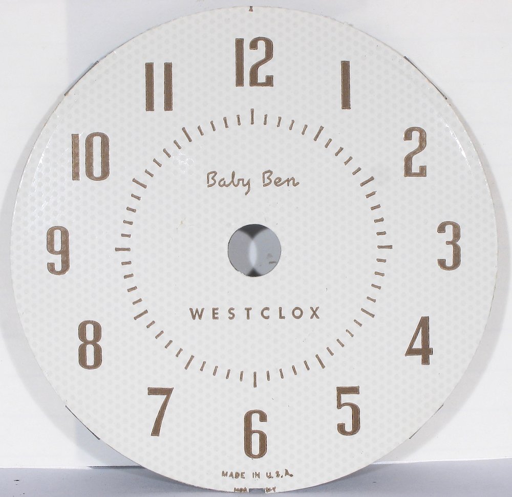 Westclox Baby Ben Style 7 White Plain. Westclox Baby Ben Style 7 White Plain Clock Example Photo