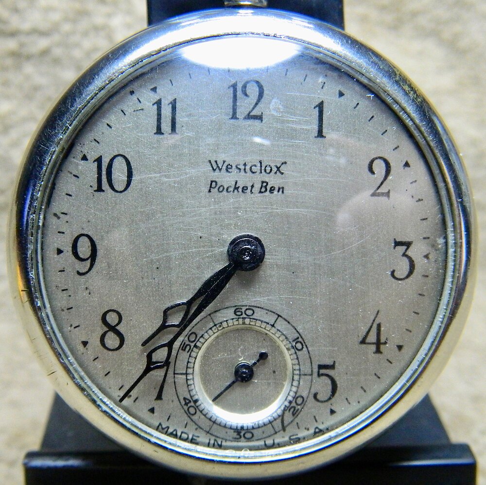 Westclox Pocket Ben Style 2 Plain. Westclox Pocket Ben Style 2 Plain Watch Example Photo