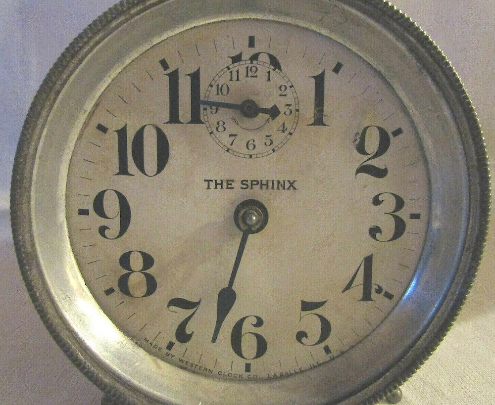 Westclox Sphinx. Westclox Sphinx Clock Example Photo