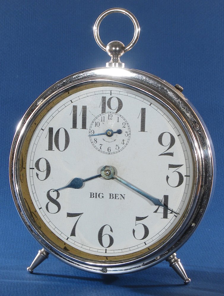 Westclox Big Ben Style 1 Nickel. Westclox Big Ben Style 1 Nickel Clock Example Photo