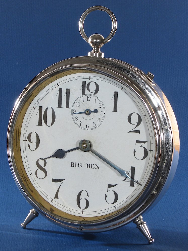 Westclox Big Ben Style 1 Nickel. Westclox Big Ben Style 1 Nickel Clock Example Photo