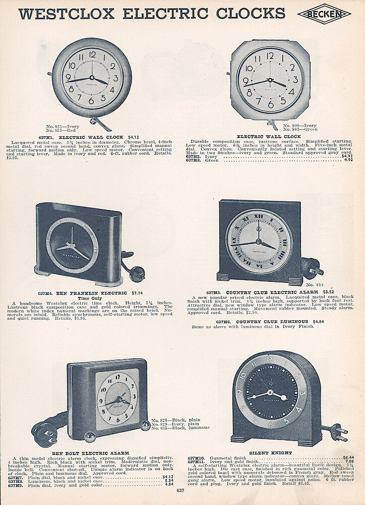 Becken 1938 Catalog > 637