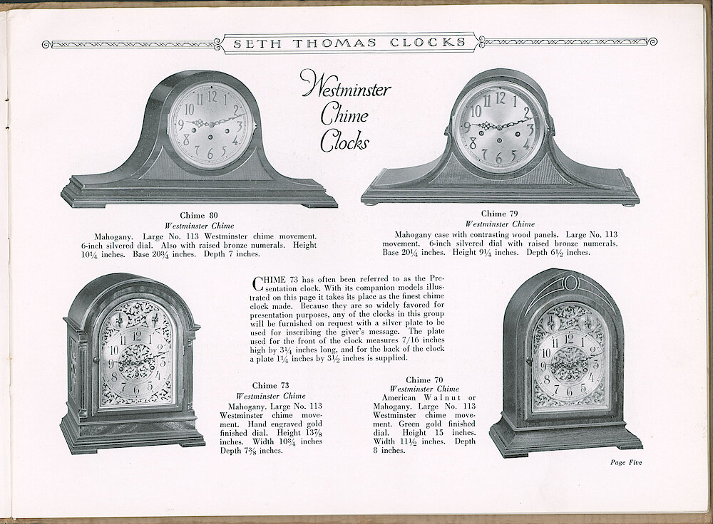 Seth Thomas Clocks > 5
