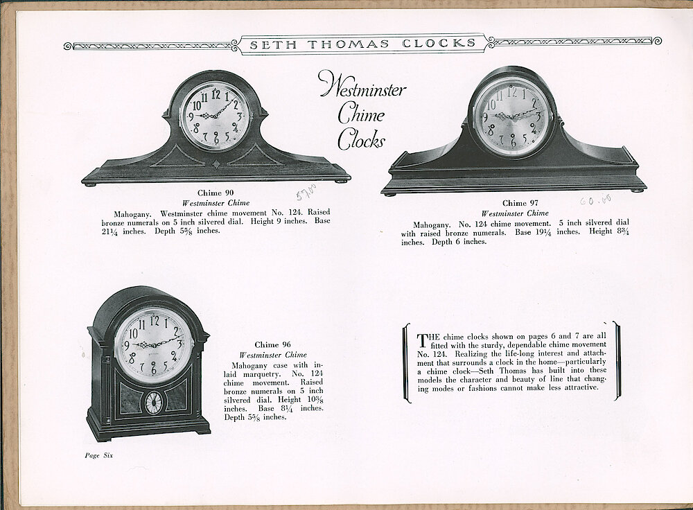 Seth Thomas Clocks > 6