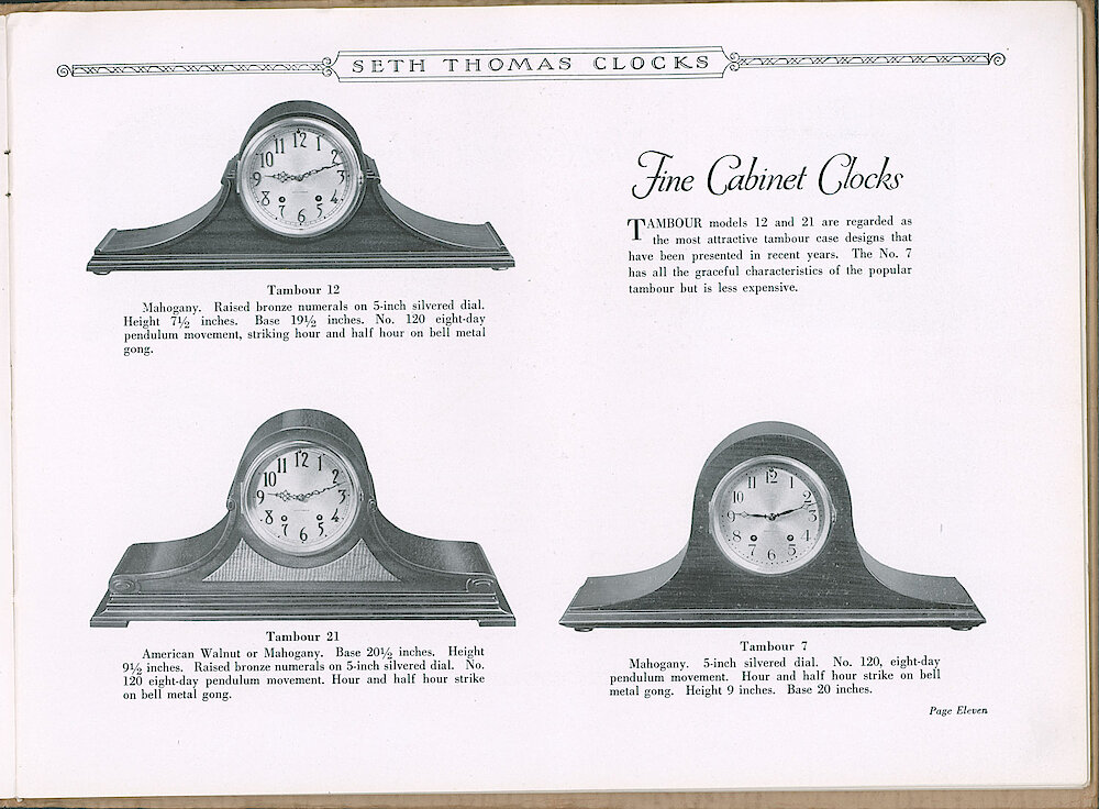 Clock & Watch Catalog Page: Seth Thomas Clocks > 11