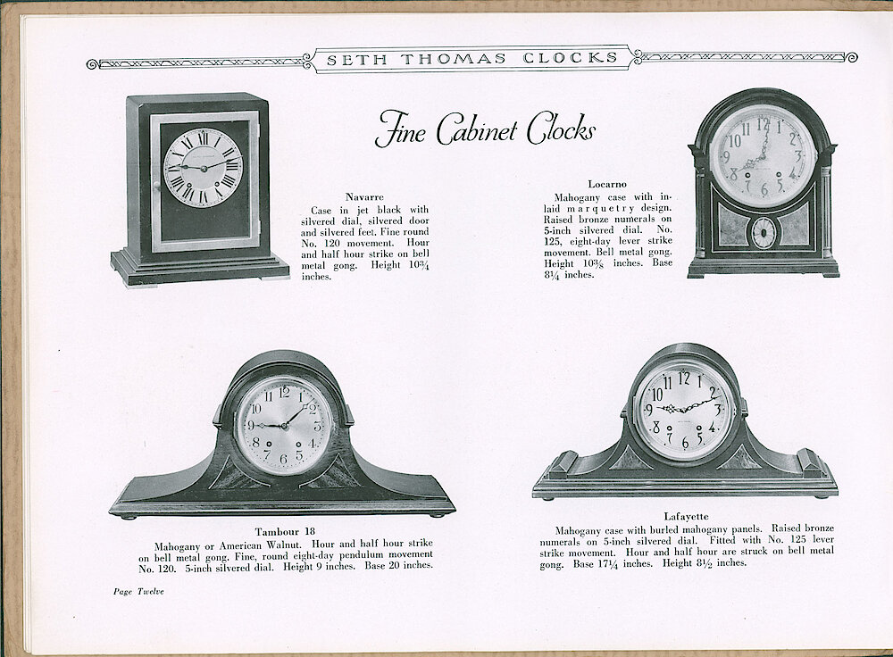 Seth Thomas Clocks > 12